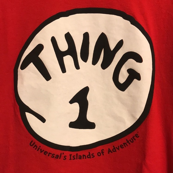 Universal Studios red Thing 1 short sleeve tee shirt size Large - Picture 2 of 7